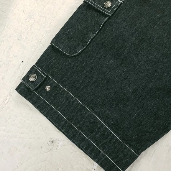 Outkast Clothing Co Denim Jean Cargo Shorts Mens Measure 38 Black - Picture 8 of 10